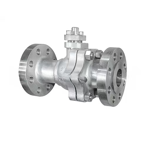 Cast stainless steel flanged ball valve